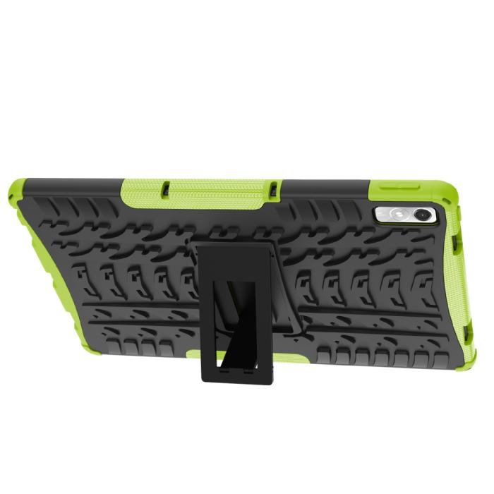Bild 5,  Lenovo Tab P11 Gen 2 Skal Rugged Kickstand Armor Grön - Teknikhallen.se
