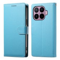  Xiaomi 17T Fodral Litchi L&auml;der Ljus Bl&aring; - Teknikhallen.se