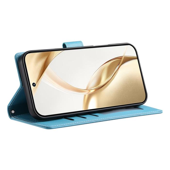 Bild 3,  Xiaomi 17T Fodral Litchi Läder Ljus Blå - Teknikhallen.se