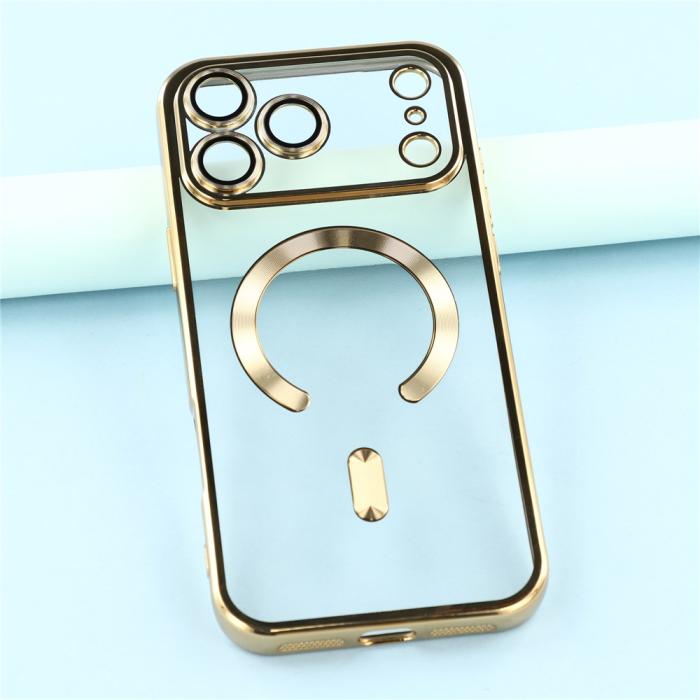 Bild 6,  iPhone 17 Pro Max Skal MagSafe Electroplated TPU Guld - Teknikhallen.se