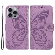  iPhone 16 Pro Max Fodral Fj&auml;ril Tryck Lila - Teknikhallen.se