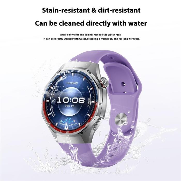 Bild 5,  Huawei Watch GT 6 Pro 46 mm Armband Silikon Vinröd - Teknikhallen.se