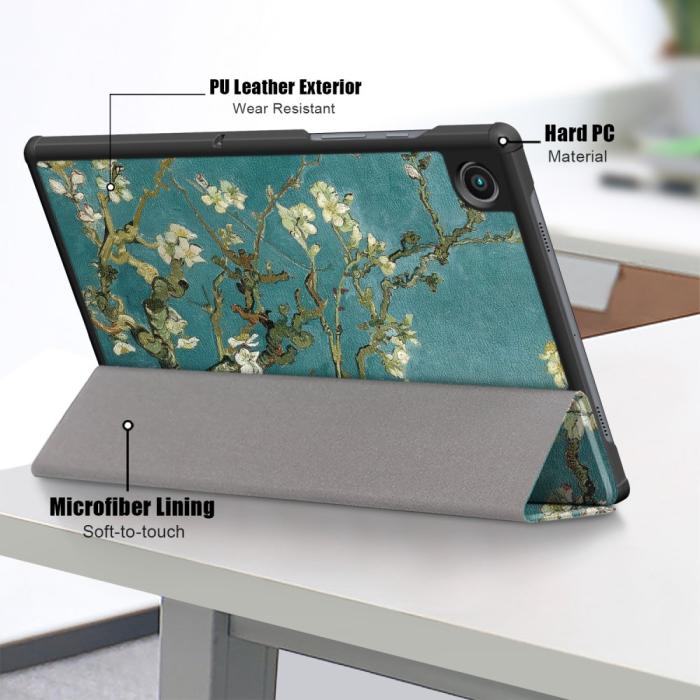 Bild 6,  Samsung Galaxy Tab A8 10.5 (2021) Fodral Tri-Fold Peach Blossom - Teknikhallen.se