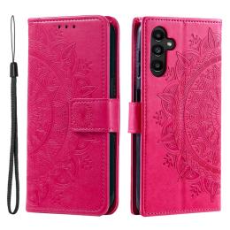  Samsung Galaxy A35 5G Fodral Mandala Läder Rosa - Teknikhallen.se