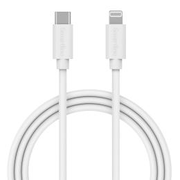 Smartline Smartline 1m USB-C - Lightning MFi Laddningskabel Vit - Teknikhallen.se