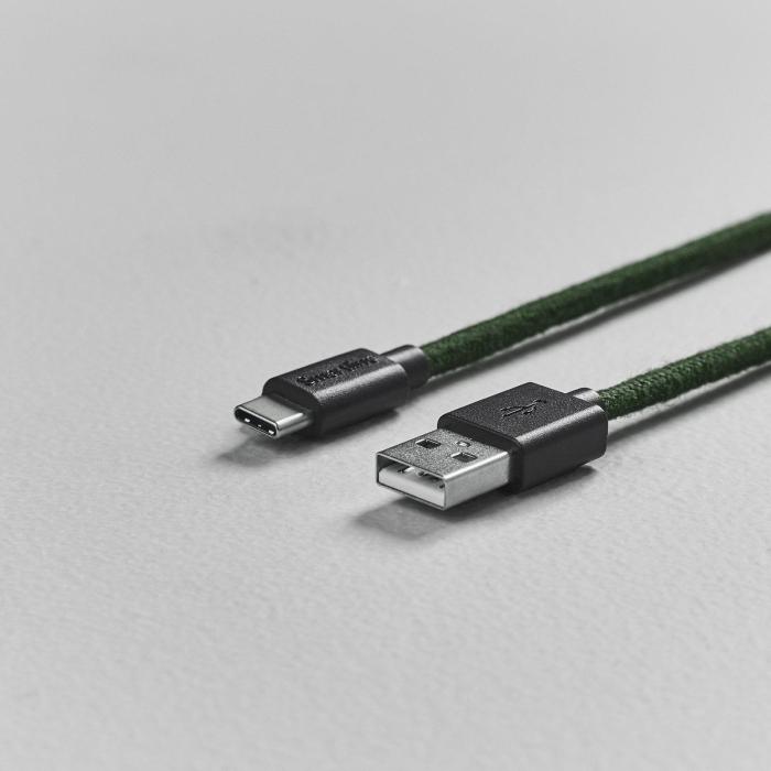 Bild 6, Smartline Smartline 2m 3A USB-C Fuzzy Laddningskabel Grön - Teknikhallen.se