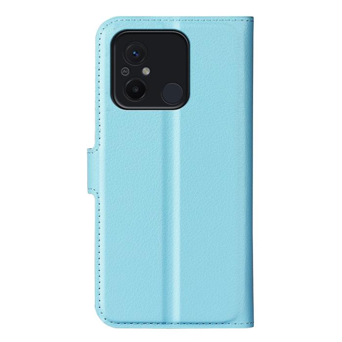 Bild 6,  Xiaomi Redmi 12C 4G Fodral Litchi Läder Blå - Teknikhallen.se