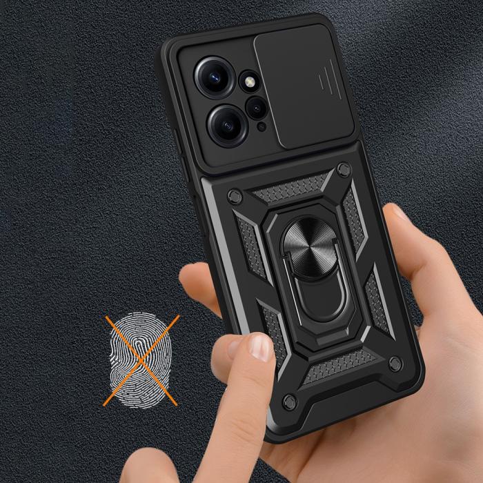Bild 5,  Xiaomi Redmi Note 12 4G Skal Camshield Ring Hybrid Guld - Teknikhallen.se