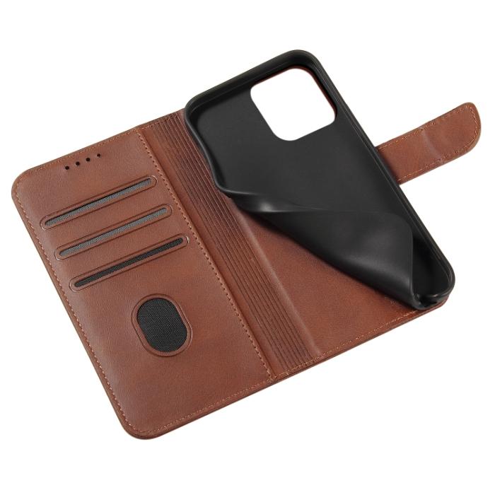 Bild 5,  iPhone 14 Pro Fodral Klassiskt Läder Brun - Teknikhallen.se
