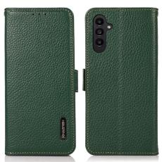 KHAZNEH KHAZNEH Galaxy S24 Fodral &Auml;kta L&auml;der RFID Gr&ouml;n - Teknikhallen.se