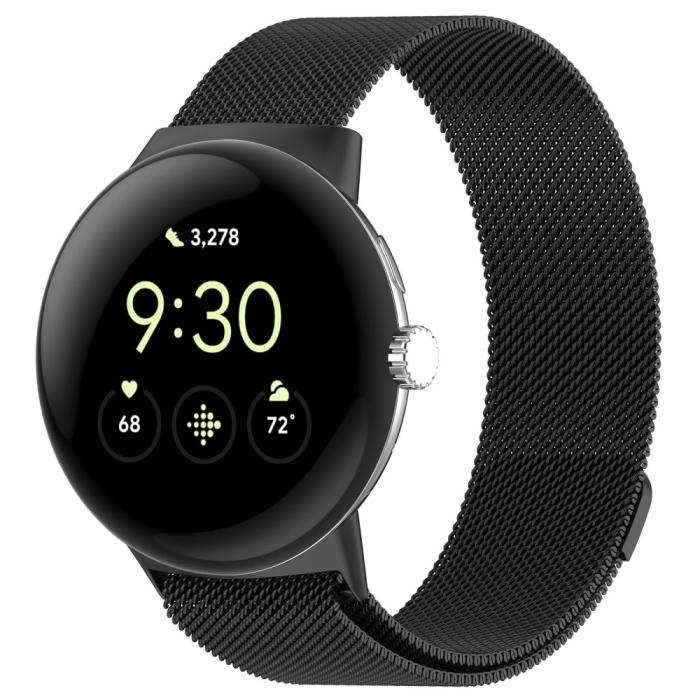 Bild 3,  Google Pixel Watch 4 / 3 45 mm Armband Milanese Svart - Teknikhallen.se