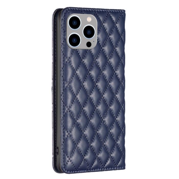 Bild 3, BINFEN BINFEN iPhone 15 Pro Max Fodral Diamond Flip Läder Blå - Teknikhallen.se