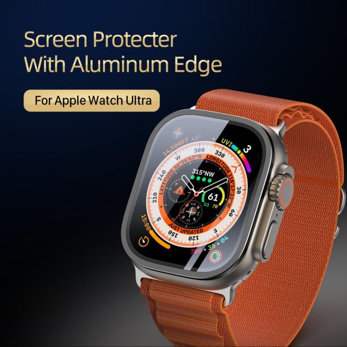 Bild 2, DUX DUCIS DUX DUCIS Apple Watch Ultra 49 mm Skärmskydd Aluminium Ram Svart - Teknikhallen.se