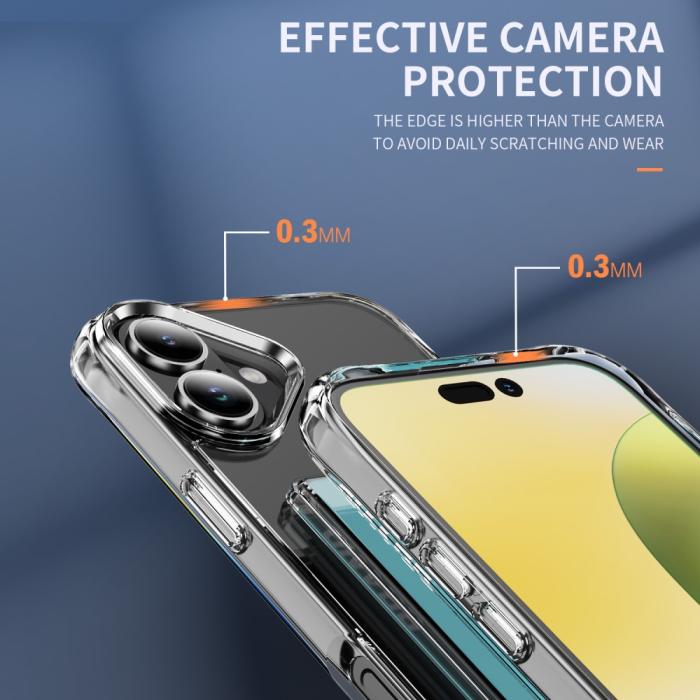 Bild 5,  iPhone 16 Skal Med Kortfack Shockproof TPU Transparent - Teknikhallen.se
