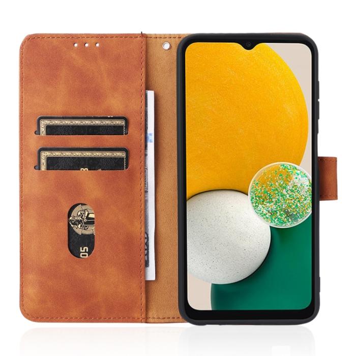 Bild 6,  Samsung Galaxy A13 4G Fodral Skin Touch Brun - Teknikhallen.se