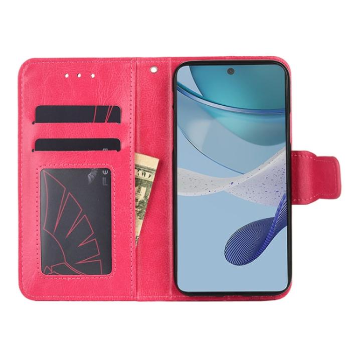 Bild 3,  Motorola Moto G13 / G23 / G53 5G Fodral Läder Rosa/Röd - Teknikhallen.se