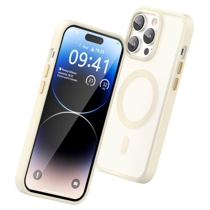 Bild 3, ColorPop ColorPop iPhone 14 Pro Skal CH MagSafe Matt Off White - Teknikhallen.se
