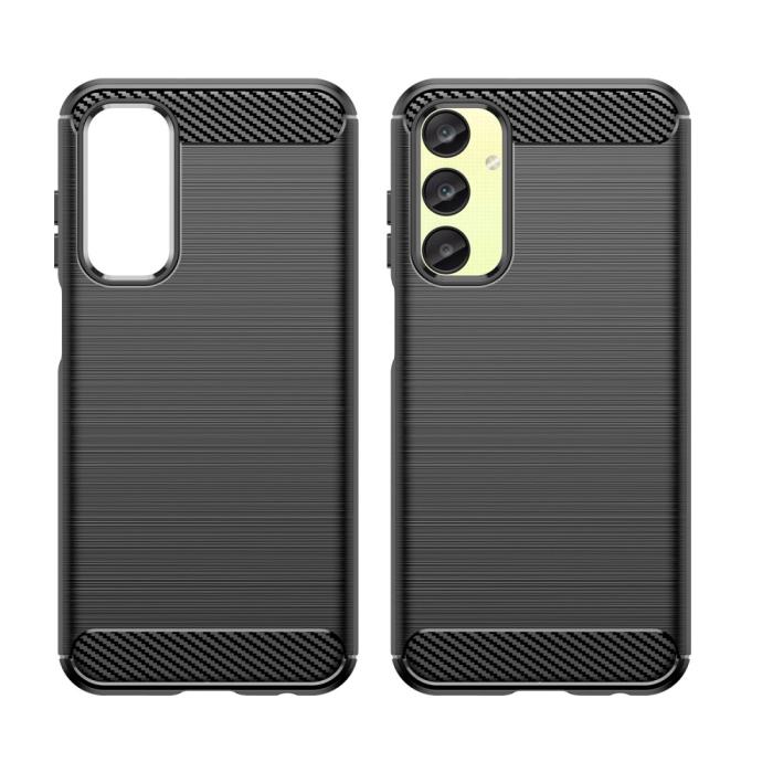 Bild 2,  Samsung Galaxy A25 5G Skal Borstad Stål Textur Svart - Teknikhallen.se