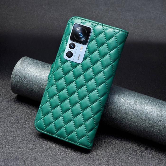 Bild 5,  Xiaomi 12T / 12T Pro Fodral Diamond Läder Grön - Teknikhallen.se