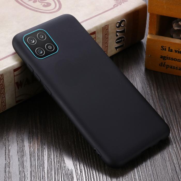 Bild 6,  Samsung Galaxy A03 Skal Liquid Silikon Med Strap Svart - Teknikhallen.se
