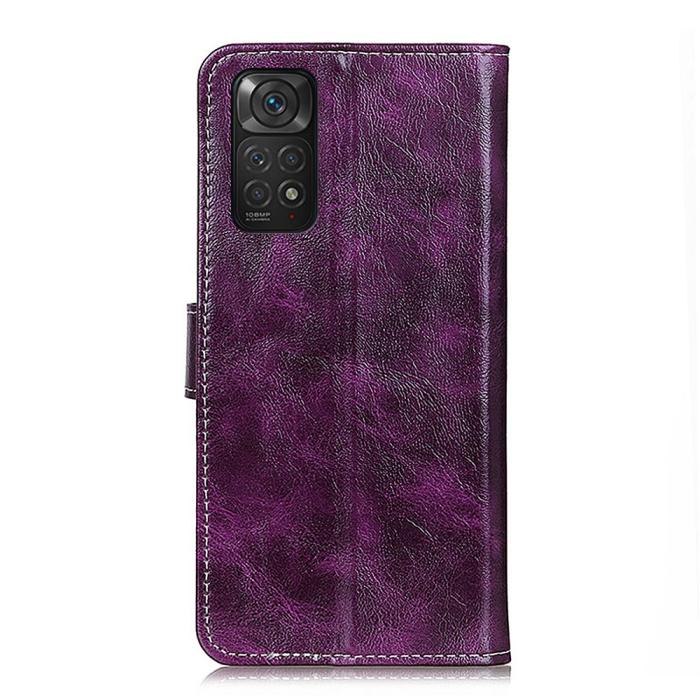 Bild 3,  Xiaomi Redmi Note 11 4G Fodral Crazy Horse Lila - Teknikhallen.se