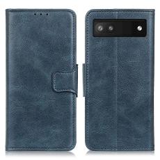  Google Pixel 6A Fodral Crazy Horse L&auml;der Bl&aring; - Teknikhallen.se