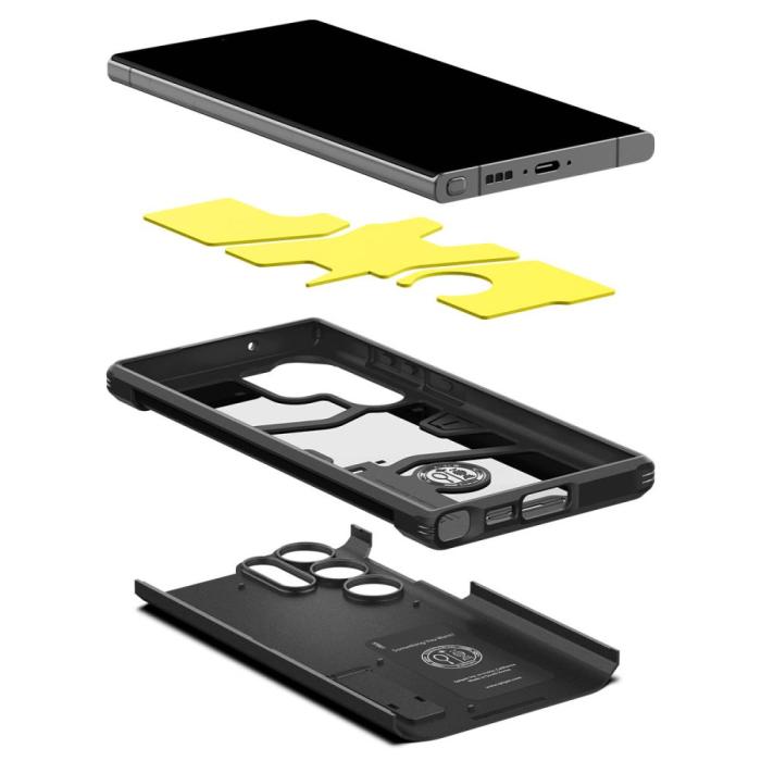 Bild 6, Spigen Spigen Galaxy S23 Ultra Skal Tough Armor Svart - Teknikhallen.se