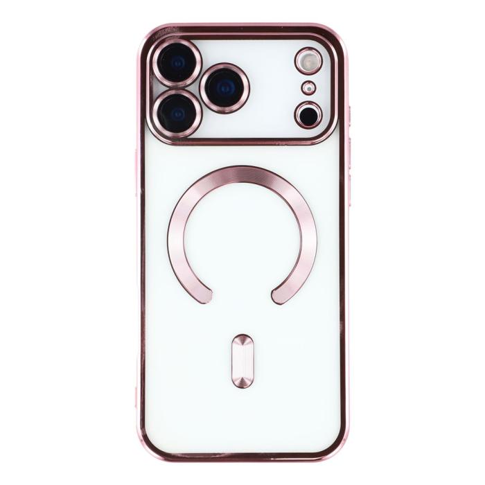 Bild 3,  iPhone 17 Pro Max Skal MagSafe Electroplated TPU Rosa - Teknikhallen.se
