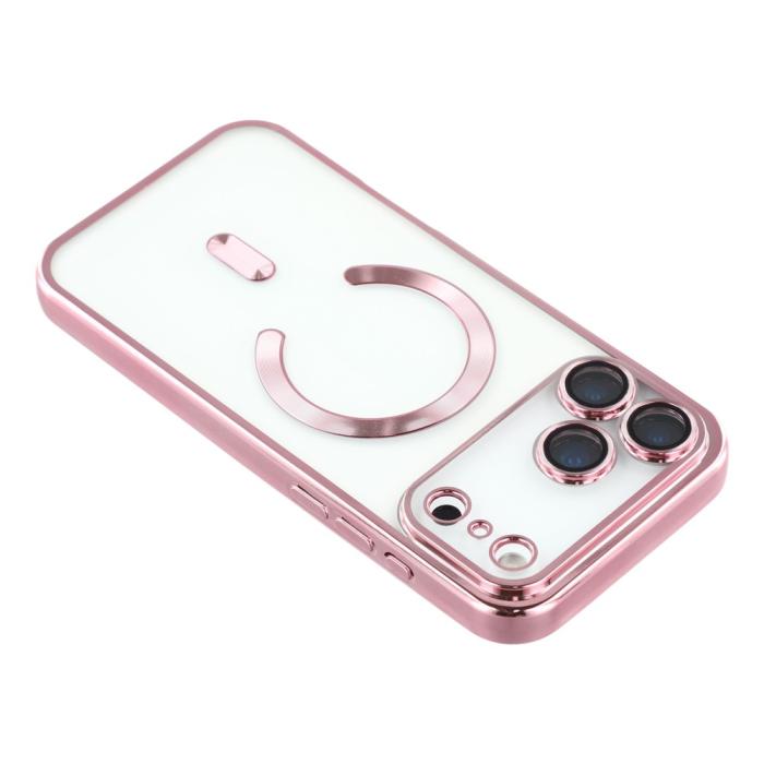 Bild 5,  iPhone 17 Pro Max Skal MagSafe Electroplated TPU Rosa - Teknikhallen.se
