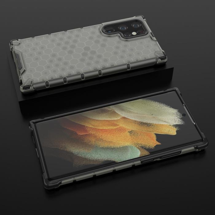 Bild 3,  Samsung Galaxy S22 Ultra Skal Armor Honeycomb Svart - Teknikhallen.se
