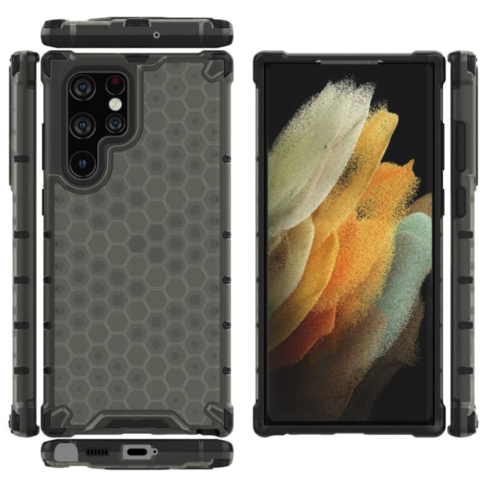 Bild 5,  Samsung Galaxy S22 Ultra Skal Armor Honeycomb Svart - Teknikhallen.se
