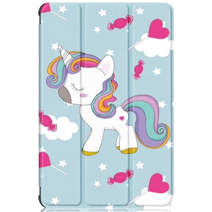 Bild 2,  Samsung Galaxy Tab A8 10.5 (2021) Fodral Tri-Fold Unicorn - Teknikhallen.se