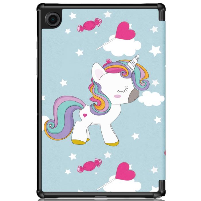 Bild 3,  Samsung Galaxy Tab A8 10.5 (2021) Fodral Tri-Fold Unicorn - Teknikhallen.se