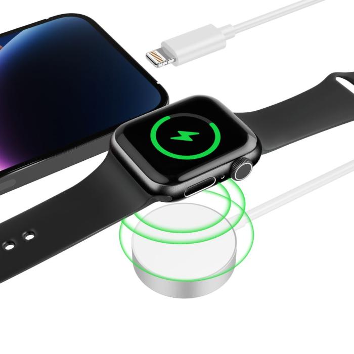 Bild 3, Tech-Protect Tech-Protect 1.5m 2in1 Trådlös Laddare För Apple Watch/iPhone - Teknikhallen.se