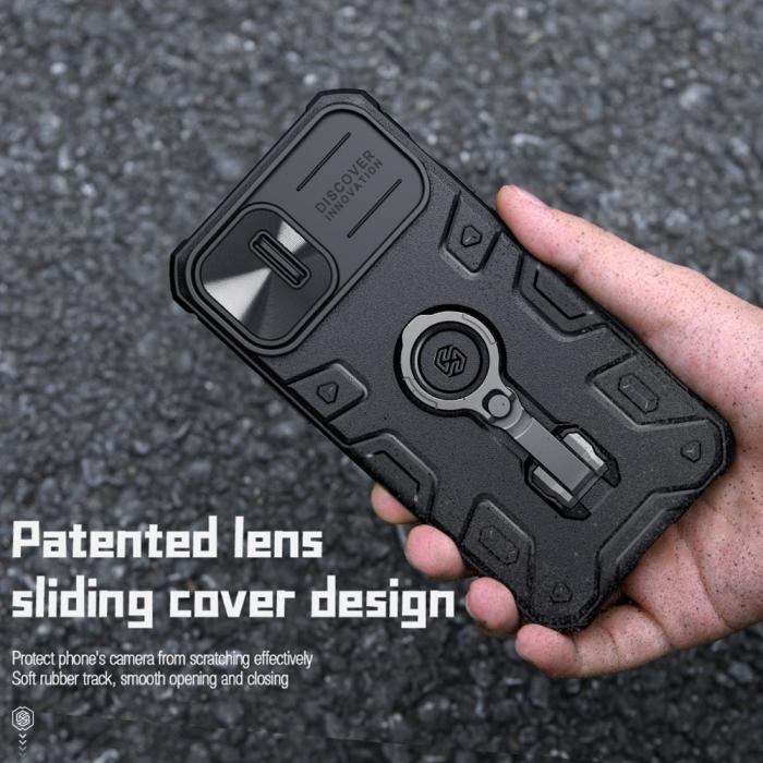 Bild 4, NILLKIN NILLKIN iPhone 14 Skal CamShield Armor Pro Blå - Teknikhallen.se