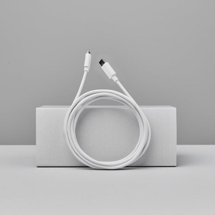 Bild 5, Smartline Smartline 1m USB-C - Lightning MFi Laddningskabel Vit - Teknikhallen.se