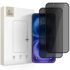 Tech-Protect Tech-Protect iPhone Air 2-PACK Sk&auml;rmskydd H&auml;rdat Glas Privacy - Teknikhallen.se