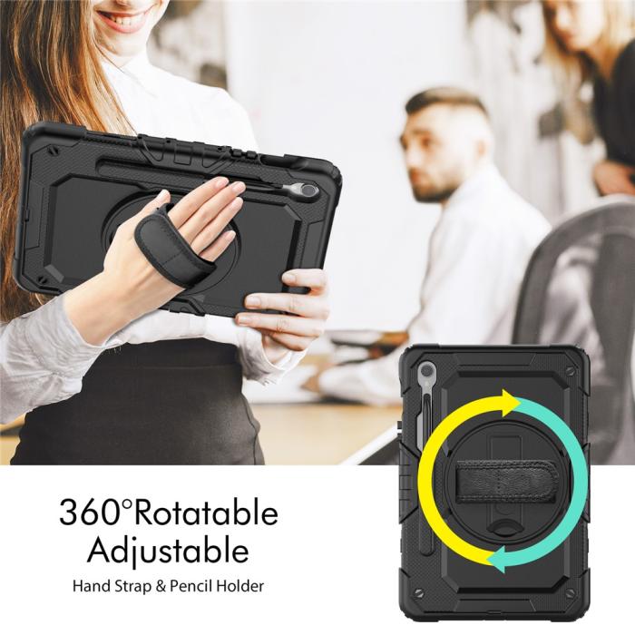 Bild 3,  Galaxy Tab S10 Lite/S10 FE/S9 Skal 360 Shockproof Hybrid Kickstand - Teknikhallen.se