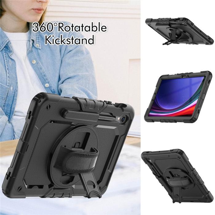 Bild 4,  Galaxy Tab S10 Lite/S10 FE/S9 Skal 360 Shockproof Hybrid Kickstand - Teknikhallen.se
