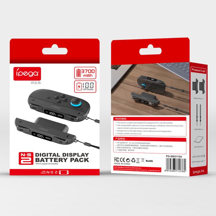 Bild 6, iPega iPega Nintendo Switch 2 2-PACK Batteripaket För Handkontroll - Teknikhallen.se