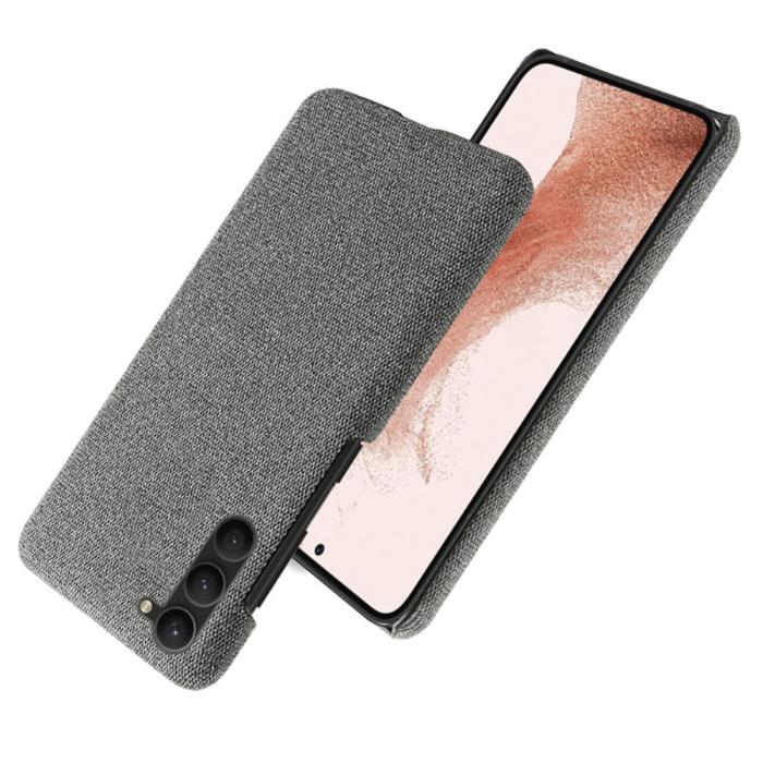 Bild 2,  Samsung Galaxy S24 Plus Slim Tygbelagt Skal Grå - Teknikhallen.se