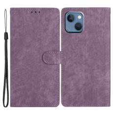  iPhone 15 Plus Fodral Skin Touch L&auml;der Lila - Teknikhallen.se