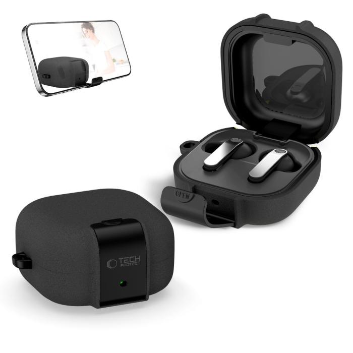 Bild 5, Tech-Protect Tech-Protect Galaxy Buds 4 / 4 Pro Skal Slim Hook Svart - Teknikhallen.se