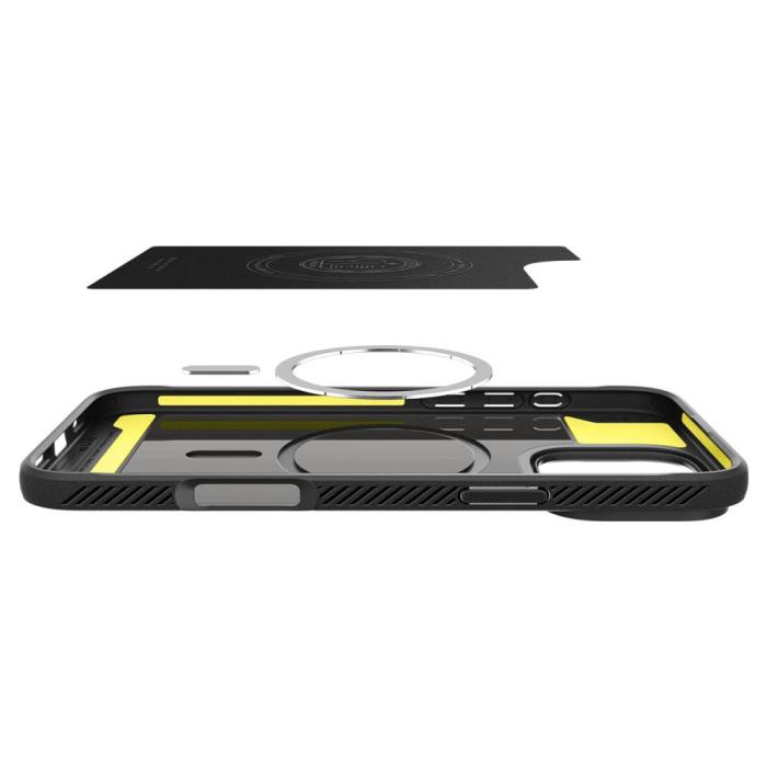 Bild 6, Spigen Spigen iPhone 16 Pro Skal MagSafe Rugged Armor Matt Svart - Teknikhallen.se