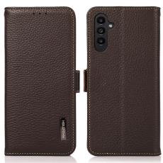 KHAZNEH KHAZNEH Galaxy S24 Fodral &Auml;kta L&auml;der RFID Brun - Teknikhallen.se