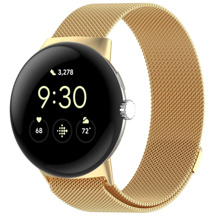 Bild 3,  Google Pixel Watch 4 / 3 45 mm Armband Milanese Guld - Teknikhallen.se
