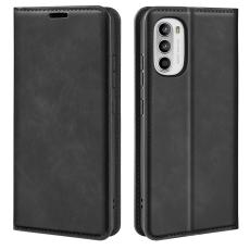  Motorola Moto G52/G82 Fodral Flip Retro L&auml;der Svart - Teknikhallen.se