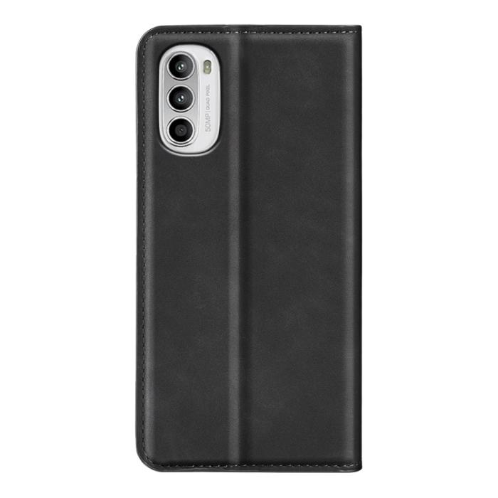 Bild 3,  Motorola Moto G52/G82 Fodral Flip Retro Läder Svart - Teknikhallen.se