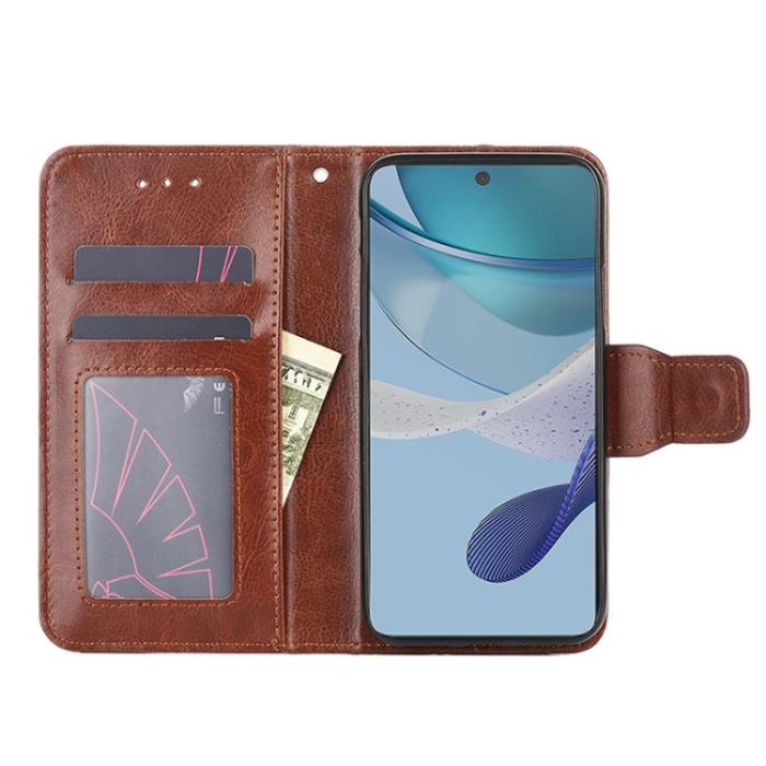Bild 3,  Motorola Moto G13 / G23 / G53 5G Fodral Läder Brun - Teknikhallen.se