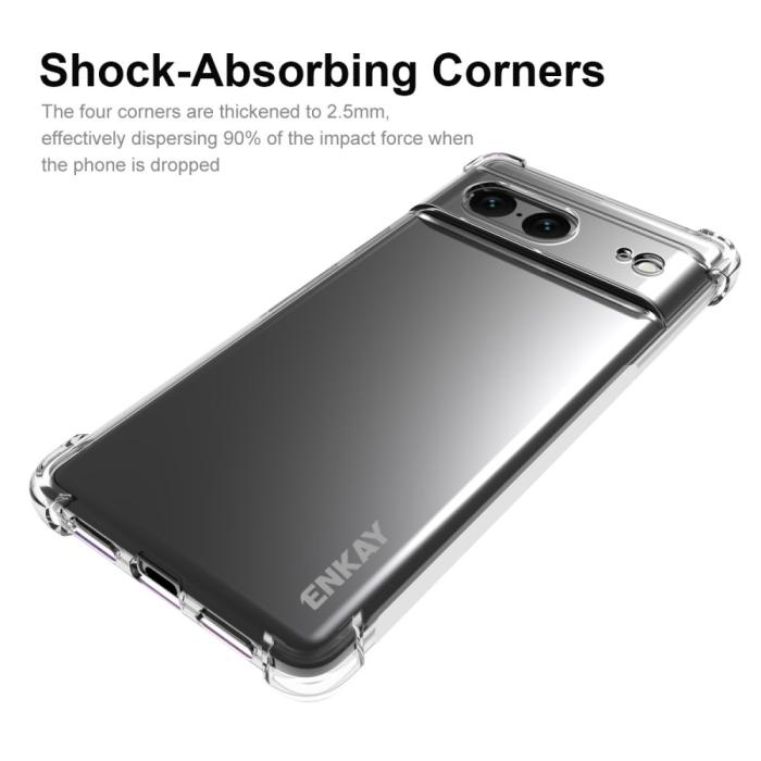 Bild 2, ENKAY ENKAY Google Pixel 7 Skal Shockproof TPU Transparent - Teknikhallen.se